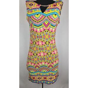 HAANI  dress size s chain 60s and 70s vibe festival colorful fun